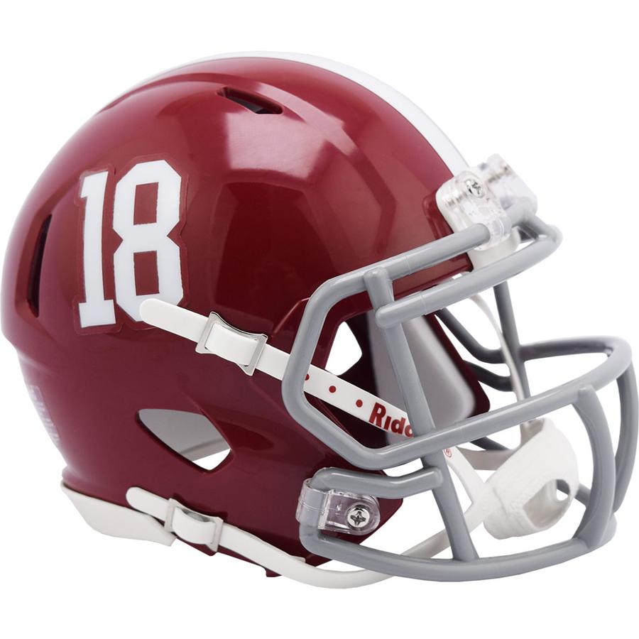 Alabama Crimson Tide Riddell #18 Speed Mini Helmet Alabama Crimson Tide Riddell #18 Speed Mini Helmet