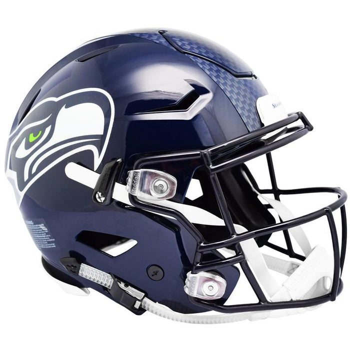 Seattle Seahawks Authentic Full Size SpeedFlex Helmet - Matte Navy