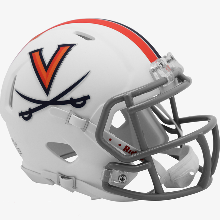 Virginia Cavaliers Riddell Mini Speed Helmet - Matte White