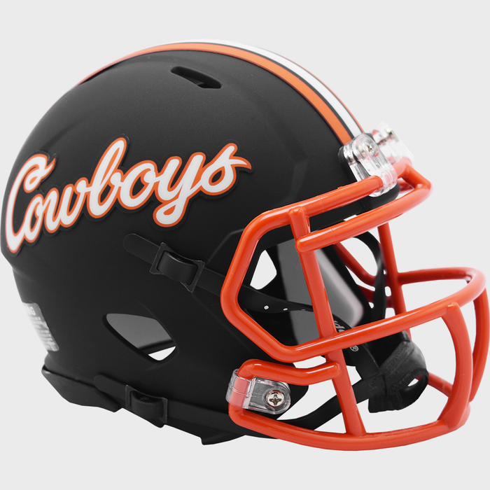 Oklahoma State Cowboys Mini Speed Helmet - Matte Black
