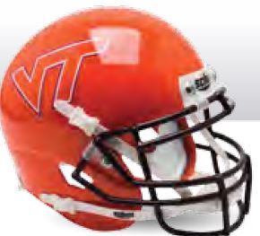Virginia Tech Hokies Authentic Schutt XP Full Size Helmet - Orange