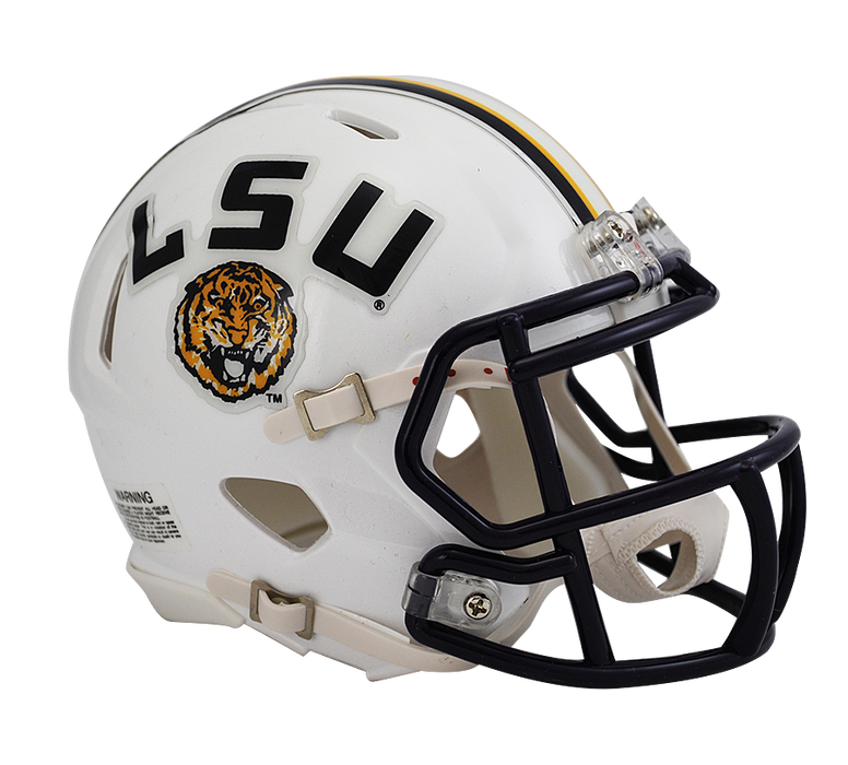 LSU Tigers White Riddell Mini Speed Helmet