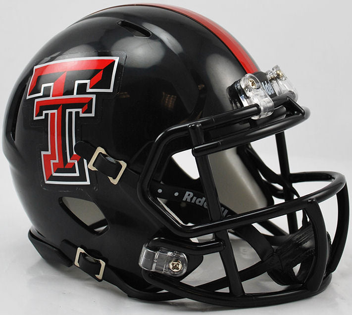 Texas Tech Red Raiders Riddell Mini Speed Helmet - Chrome Logo