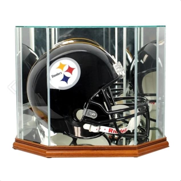 Octagon Full Size Helmet Display Case with Mirrors