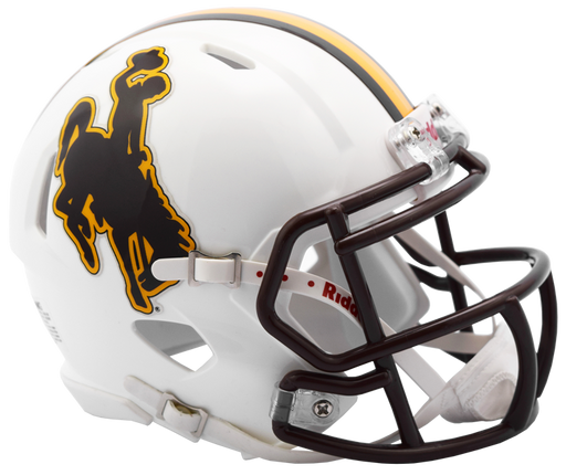 Wyoming Cowboys Riddell Mini Speed Helmet - 2016